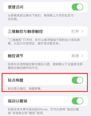 沅陵苹果授权维修站分享iPhone轻点无法唤醒怎么办